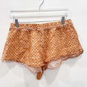 Intimately Free People Short Shorts Loungewear Casual Comfy Orange Printed XL